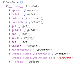 FormData对象的操作方法