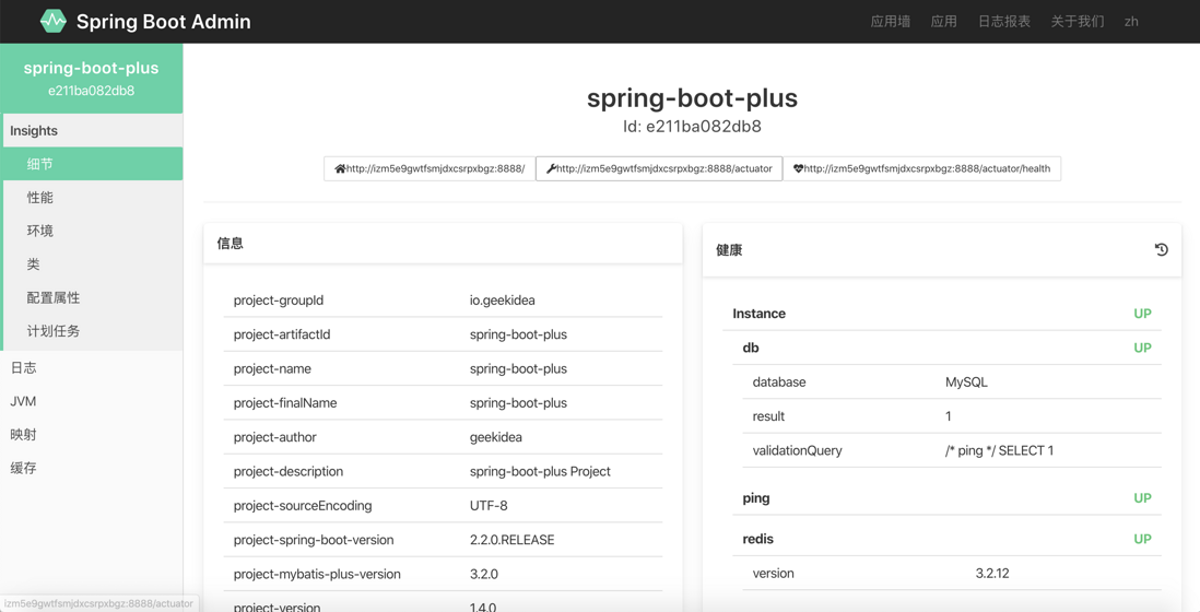 spring-boot-admin instances