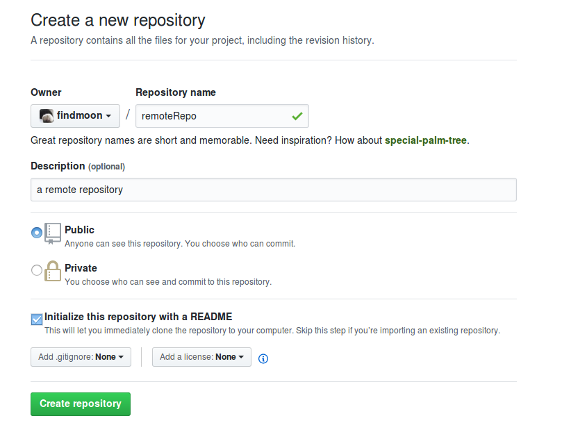GitHub创建一个readme远程仓库