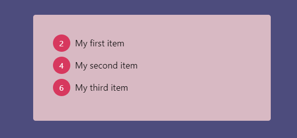 Styled Ordered List With counter-increment