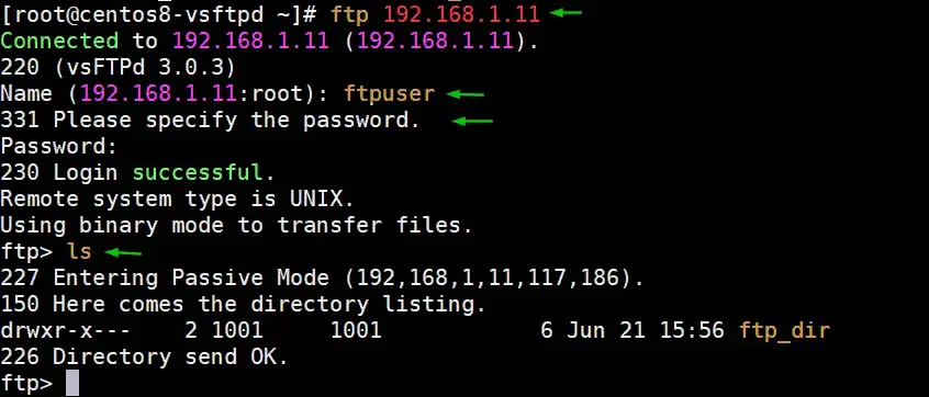 ftp-command-linux