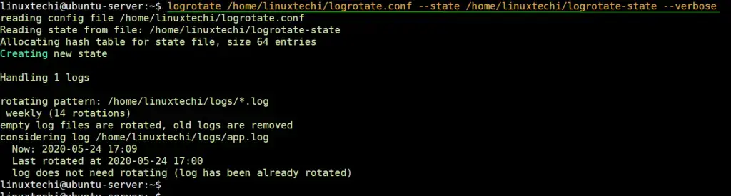 Logrotate-state-linux-server